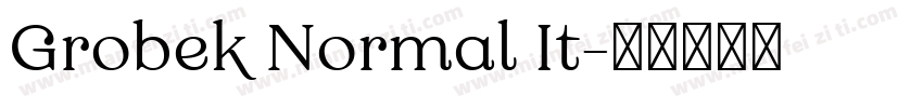 Grobek Normal It字体转换
